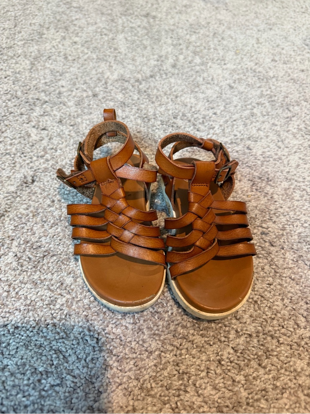 wonder nation Brown Strappy Girls' Sandals
